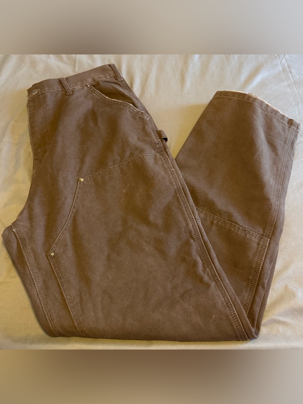 Carhartt Size 34 X 32 B136 DKB Loose Straight Washed Duck Double-Front Dungaree